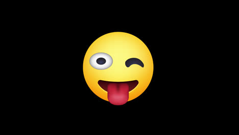 Verrücktes-Gesicht-Emoji-Zunge-Heraus-Loop-Animationsvideo-Transparenter-Hintergrund-Mit-Alphakanal